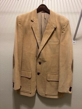 Lord & Taylor Tan Corduroy Sport Coat with Elbow Patches